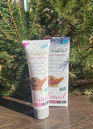 Пилинг-гель для лица collagen snail освещающий
гель пилингм для лица с муцином улитки collagen snail1 фото