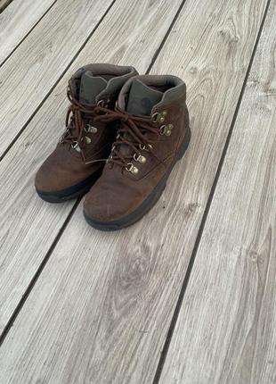 Черевики timberland euro hiker leather boots brown ботинки оригинал2 фото