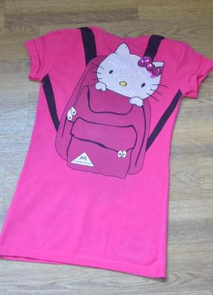 Футболка hello kitty з котенком котиком кошкой в стиле zara mango h&m
