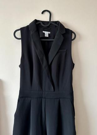 Чорний нарядний комбінезон ромпер костюм жилетка h&m9 фото