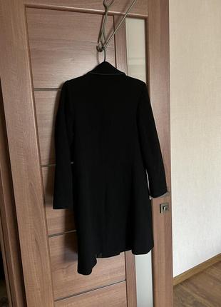 Стильное шерстяное черное пальто пиджак размер s5 фото