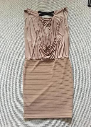 Коктейльное короткое платье, цвета пыльной розы1 фото