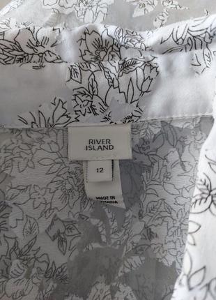 Блузка полупрозрачная из органзы, с цветочным принтом из вискозы, размер 12 - m6 фото