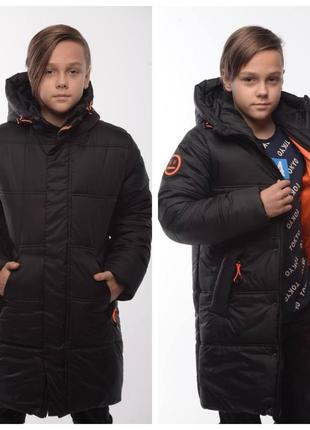 Якісна тепла зимова куртка для хлопчиків "кен", розміри на зріст 152 — 170 відеообор!