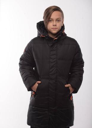 Качественная теплая зимняя подростковая куртка для мальчиков "кен", размеры на рост 152 - 170 видеообзор!2 фото