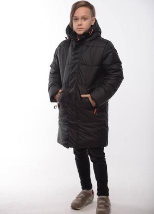 Качественная теплая зимняя подростковая куртка для мальчиков "кен", размеры на рост 152 - 170 видеообзор!9 фото