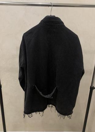 Куртка джинсовая zara оверсайз черная базовая8 фото