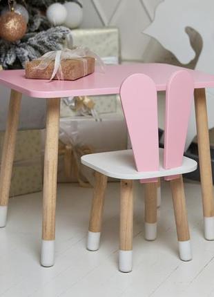Деревянный столик и стульчик для ребенка, детский стол и стульчик5 фото