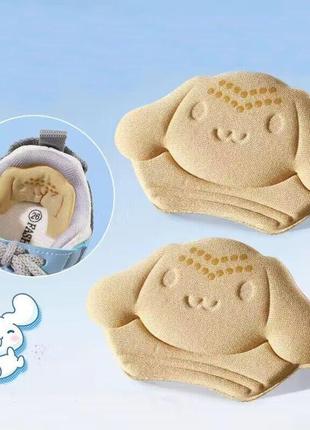 Вкладиші для дитячого взуття від натирання п'ят insoles cartoon heel beige