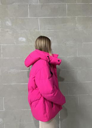 Зимняя куртка в цвете фуксия3 фото