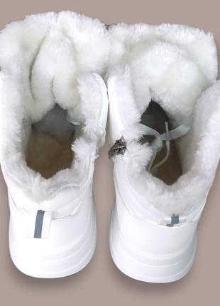 Белые зимние женские кроссовки хайтопы ботинки змейка3 фото