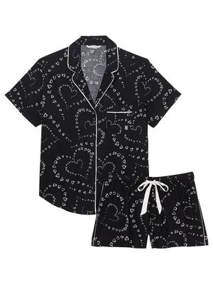 Черная фланелевая пижама victoria’s secret3 фото