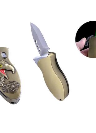 Зажигалка карманная с ножом harley-davidson n3, оригинальная зажигалка в подарок, необычная зажигалка