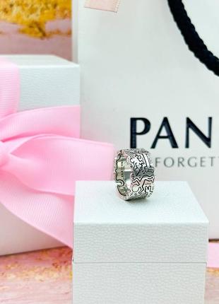 Срібна каблучка «любов та люди» пандора 192222c01