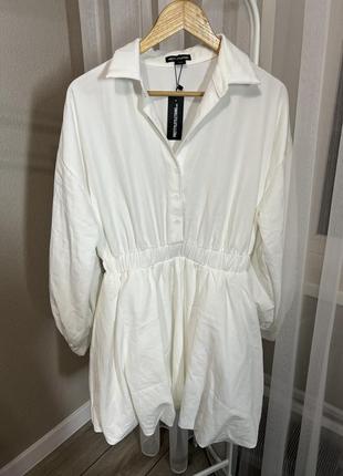 Біла сукня сорочка5 фото
