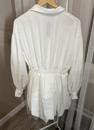 Біла сукня сорочка6 фото