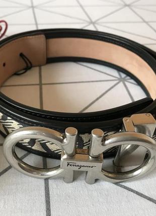 Ремень salvatore ferragamo adjustable gancini belt, 33 размер, 94см