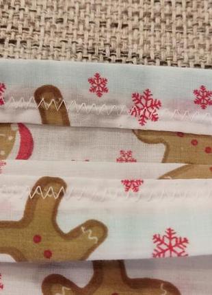 Новогодний подарочный мешочек, мешочек для подарков на рождество, мешочек с пряничным человечком5 фото