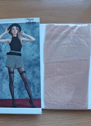 Нежные колготки имитация чулок 2-s, 3-м 20 den viven orchidea пудра