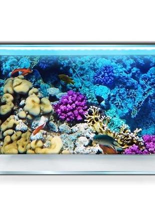 Наклейка в аквариум 3d морское дно, в разных размерах 40х65 см.