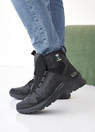 Чоловічі черевики шкіряні зимові чорні ice field t2, розмір: 40, 41