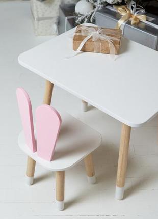Столик и стульчик для ребенка, деревянный детский стол и стульчик3 фото
