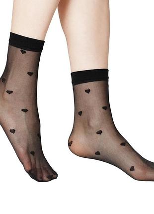 Носки с сердечками 20 den panna италия носочки
