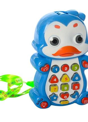 Дитячий музичний телефон, дитячий телефончик розумні звірята, limo toy м 7614, озвучено українською мовою7 фото
