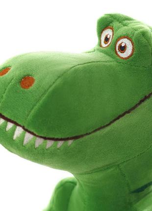 Динозавр resteq зеленого кольору 40 см. плюшева м'яка іграшка динозавр. іграшка динозаврик. іграшка тиранозавр5 фото