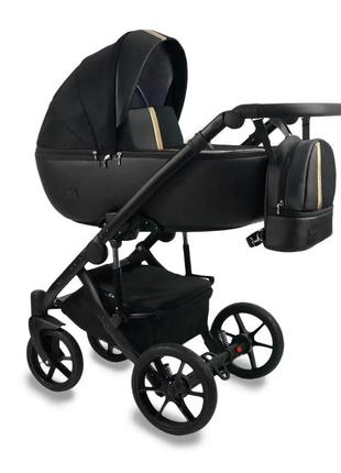 Детская коляска универсальная 2 в 1 bexa air, черный цвет