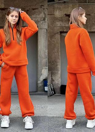 Теплый подростковый спортивный костюм annet оверсайз, зима, р-ры на рост 134 - 154