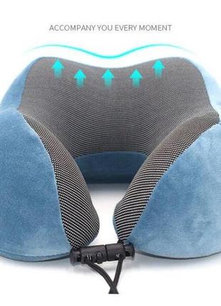 Дитяча ортопедична подушка-рогалик для подорожей з "ефектом пам'яті"4 фото