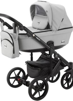Универсальная детская коляска 2 в 1 adamex emilio em-303, серый цвет