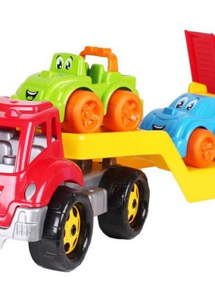 Іграшка автовоз з набором машинок, дитяча машинка автовоз, технок арт. 3909