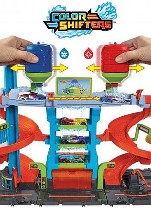 Игровой набор hot wheels автомойка, детский гоночный трек hot wheels, автомобильный трек hot wheels, арт.hdp05