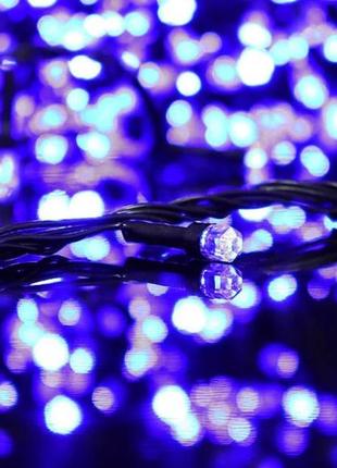 Новорічна гірлянда рубін світлодіодна led 300 лампочок 15 м, колір білий, синій, кольоровий