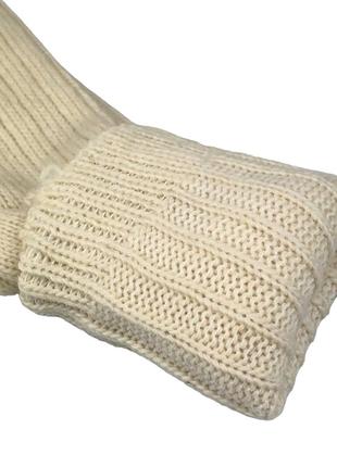 Шкарпетки з овечої вовни високі nebat 23-25 розмір (35-38 взуття) зимові білий2 фото