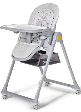 Детский стульчик для кормления kinderkraft lastree, серый цвет