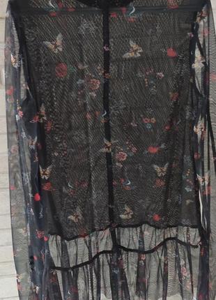 Чёрная нежная блузка 36 размер с stradivarius5 фото