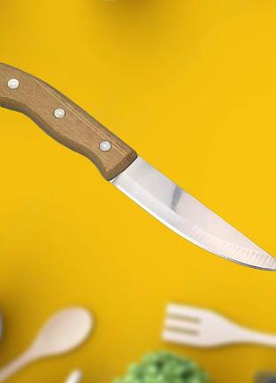 Нож кухонный wooden handle 22 cм  универсальный