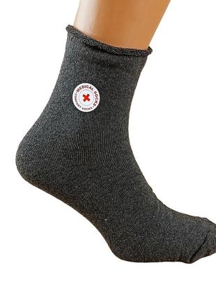 Шкарпетки чоловічі зимові з махрою медичні 41-46 розмір темно-сірий9 фото