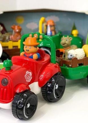 Детский интерактивный музыкальный трактор с животными, limo toy m 5572 uа2 фото
