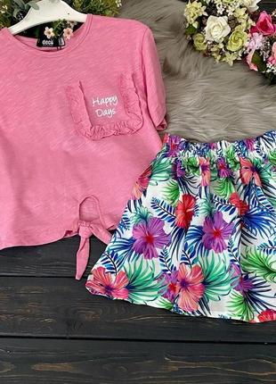 Детский костюм юбка с топом (цветочній)