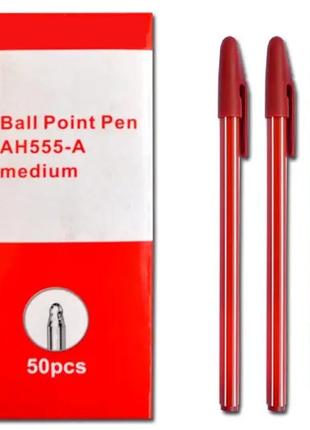 Ручка кулькова ball point pen 555 червона