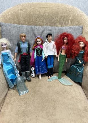 Ляльки кукла disney mattel русалонька эльза анна мерида2 фото