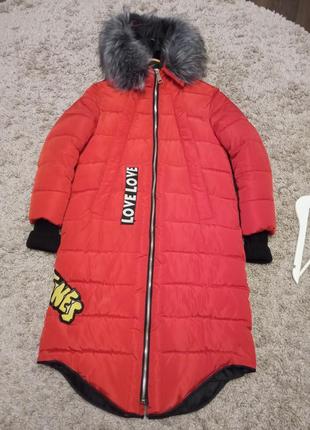 Куртка удлиненная, пуховик