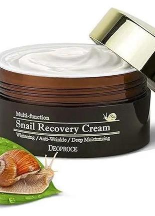 Восстанавливающий крем с улиточным муцином deoproce] snail recovery cream