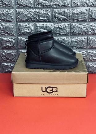 Ботинки ugg mini australia кожаные зимние угги мини австралия