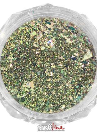 Хлопья светоотражающие mia-m professional №2 хамелеон с желтым отливом, 1 г