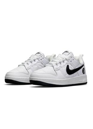 Чоловічі кросівки nike air force 1 yin yang fleece termo white black